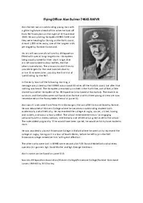 A preview of a PDF biography for Bulmer, Alan